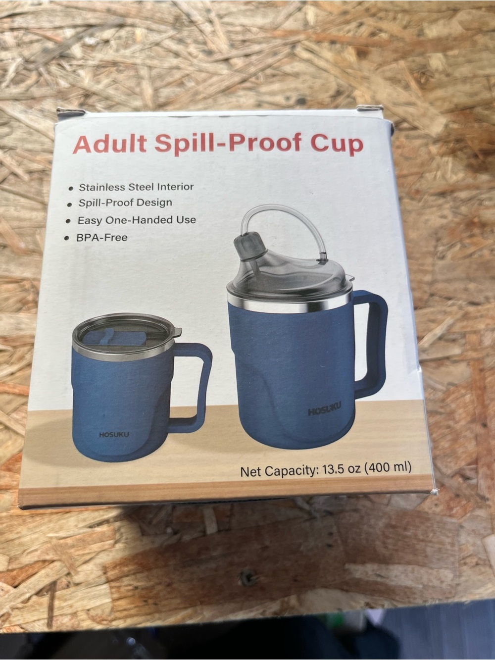 Hosuku Adult Spill-Proof Cup - Blue